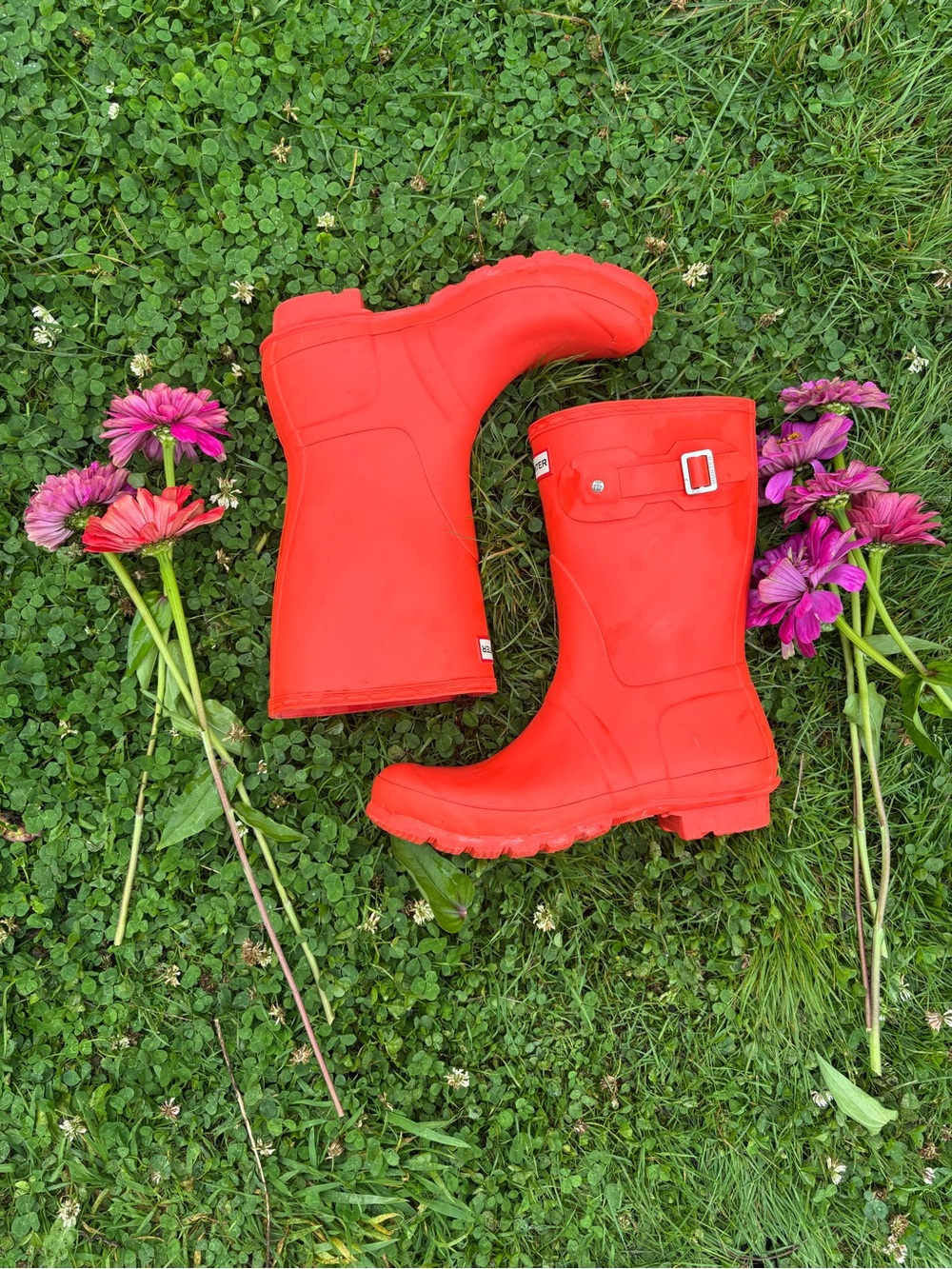 Hunter Original Short Orange Rain Boots